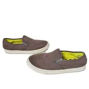 Wonder Nation Kids Gray Canvas Slip On Sneakers Shoes Boys Size 4